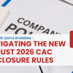 An official business letterhead showing compliant director nationalities required to secure an expatriate quota in Nigeria.